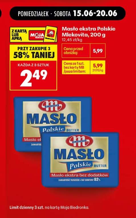 Masło ekstra Polskie Mlekovita