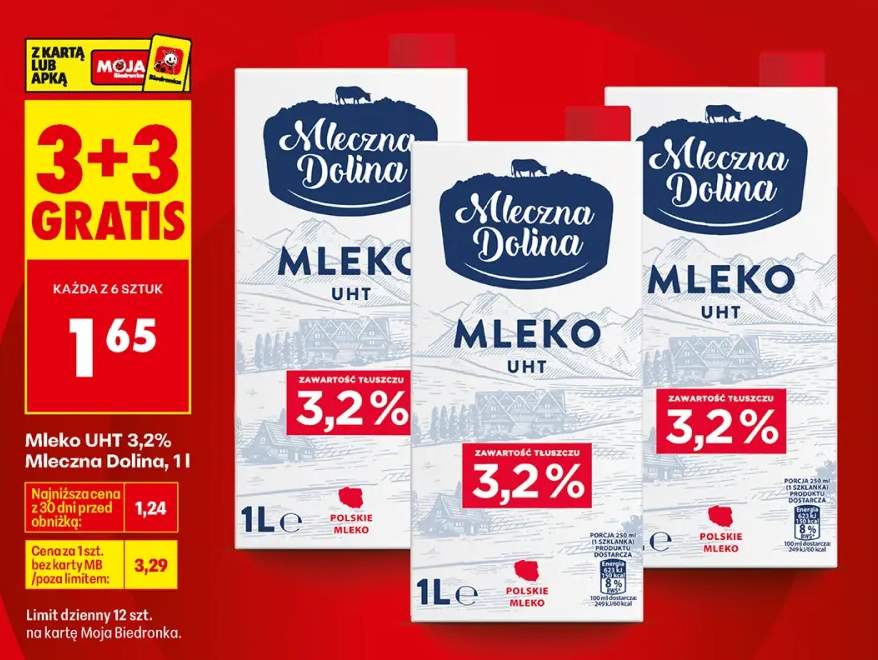 Mleko UHT 3,2% Mleczna Dolina