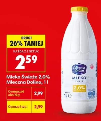 Mleko świeże 2,0% Mleczna Dolina