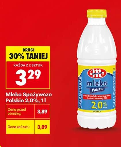 Mleko spożywcze Polskie 2,0% Mlekovita