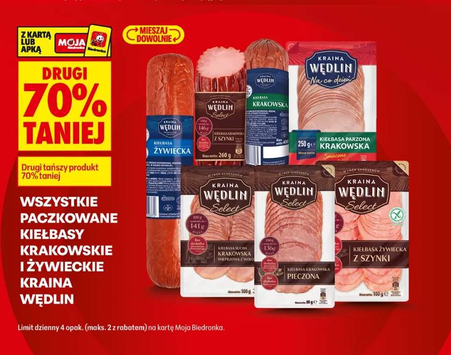 Kiełbasa Żywiecka Kraina Wędlin +6 wariantów
