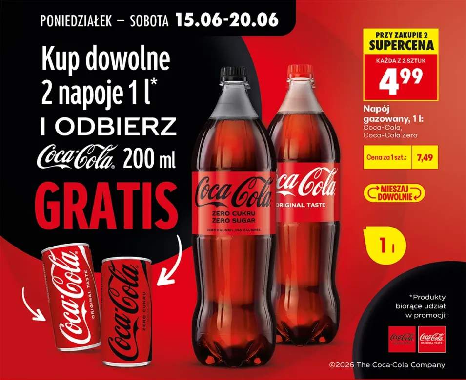 Napój gazowany Coca-Cola Original Taste +1 wariant