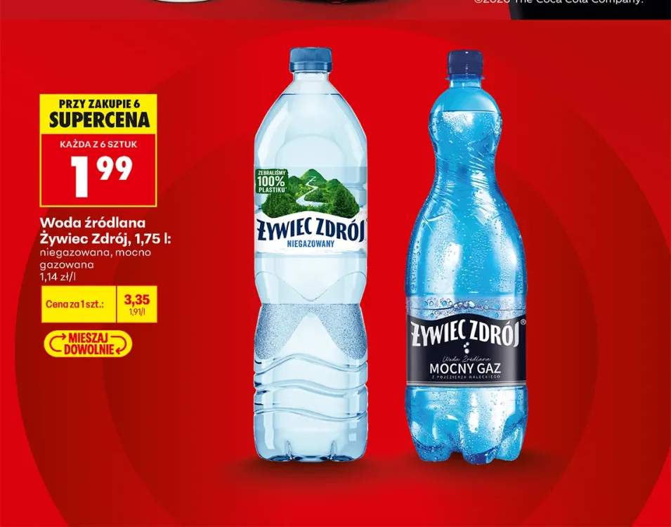 Woda źródlana Żywiec Zdrój niegazowana +1 wariant