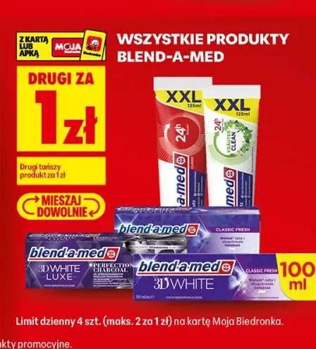 Pasta do zębów Blend-a-med 3D White Luxe Perfection Charcoal +4 warianty