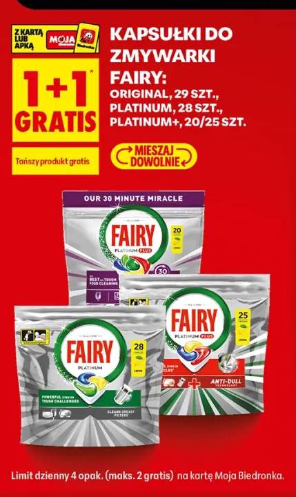 Kapsułki do zmywarki Fairy Original +2 warianty