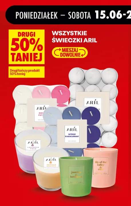Świeczka zapachowa Aril Jasmine & Bergamot +5 wariantów