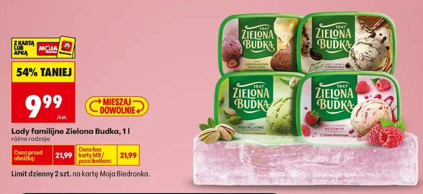 Lody familijne o smaku tiramisu Zielona Budka +3 warianty
