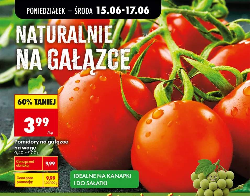 Pomidory na gałązce na wagę