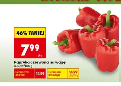 Papryka czerwona na wagę