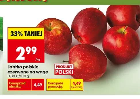 Jabłko czerwone na wagę polskie