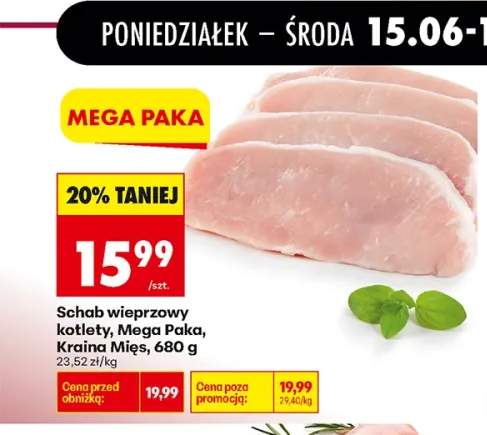 Schab wieprzowy kotlety Kraina Mięs Mega Paka