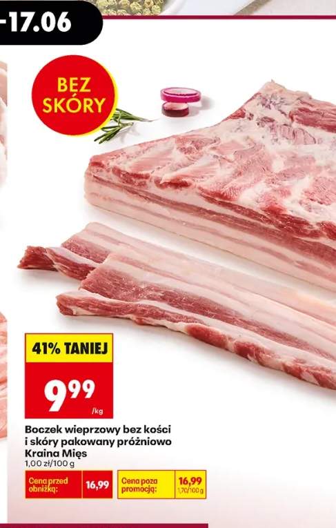 Boczek wieprzowy bez kości i skóry Kraina Mięs