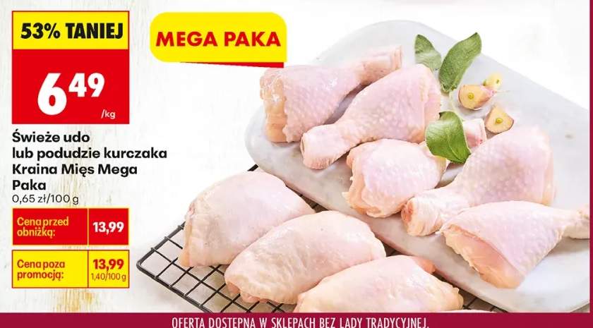 Świeże udo kurczaka Kraina Mięs Mega Paka +1 wariant