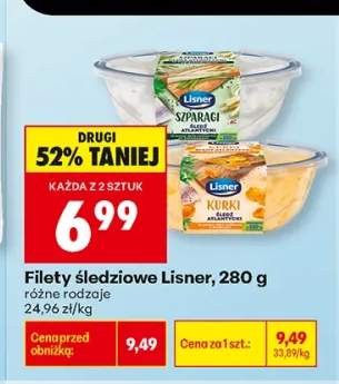 Filety śledziowe Lisner Szparagi +1 wariant