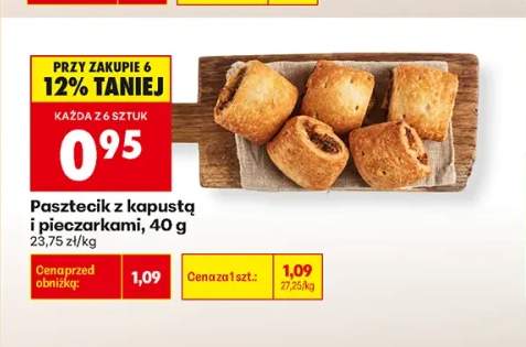 Pasztecik z kapustą i pieczarkami