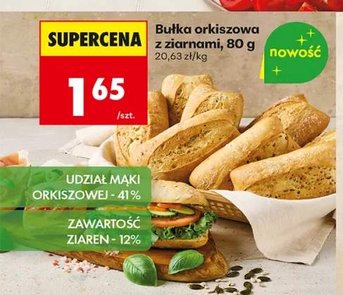 Bułka orkiszowa z ziarnami