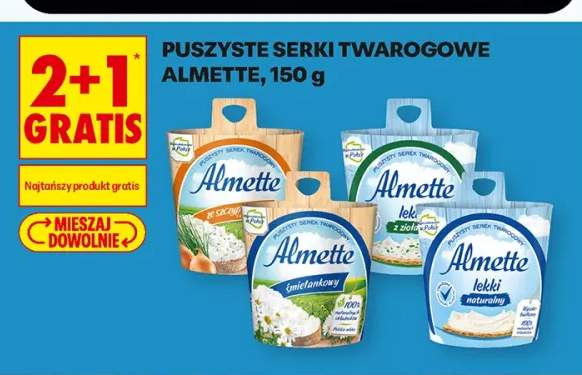 Puszysty serek twarogowy Almette ze szczypiorkiem +3 warianty