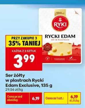 Ser żółty w plastrach Rycki Edam Exclusive