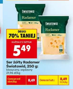 Ser żółty Radamer wędzony Światowid +1 wariant