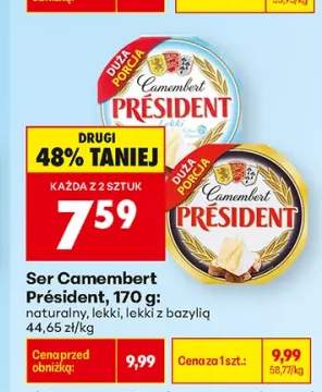Ser Camembert Président lekki +2 warianty