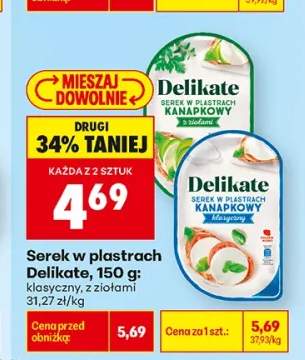 Serek w plastrach Delikate klasyczny +1 wariant