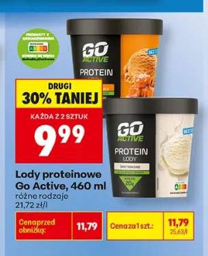 Lody proteinowe Go Active Śmietankowe +1 wariant