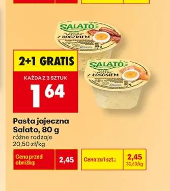 Pasta jajeczna z boczkiem Salato +1 wariant
