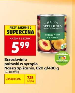 Brzoskwinia połówki w syropie Nasza Spiżarnia