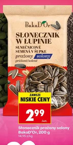 Słonecznik prażony solony w łupinie BakaD'Or