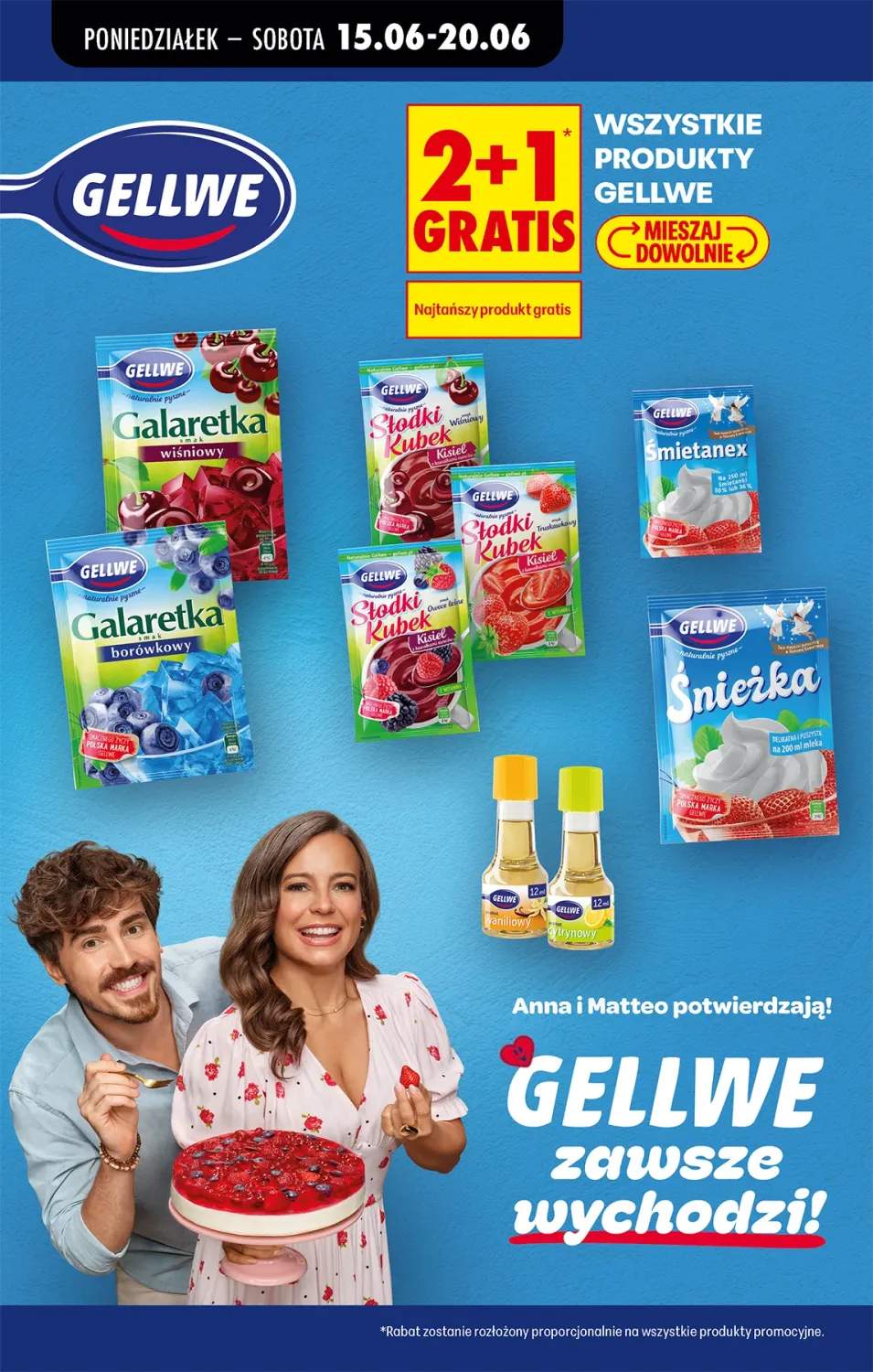 Galaretka smak wiśniowy Gellwe +9 wariantów