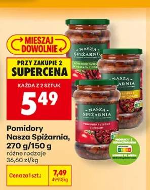 Pomidory suszone w paskach z ziołami Nasza Spiżarnia +1 wariant