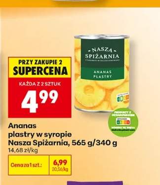 Ananas plastry w syropie Nasza Spiżarnia