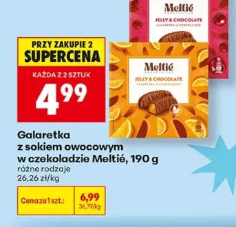 Galaretka z sokiem owocowym w czekoladzie Meltié o smaku wiśniowym +1 wariant