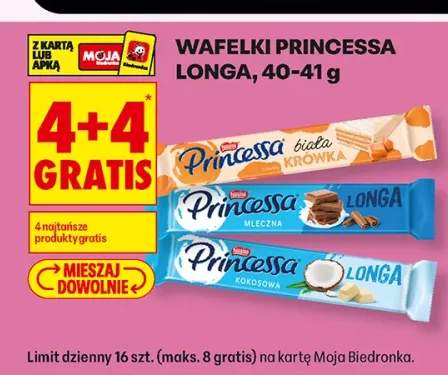 Wafel Princessa Longa biała krówka +2 warianty
