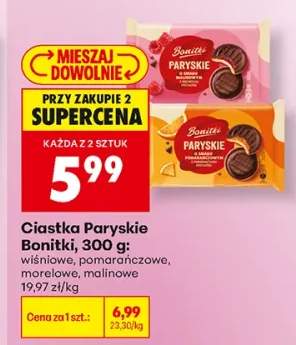 Ciastka Paryskie wiśniowe Bonitki +3 warianty