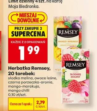 Herbatka Remsey słodka malina +4 warianty