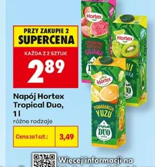 Napój Hortex Tropical Duo czerwona pomarańcza gujawa +2 warianty