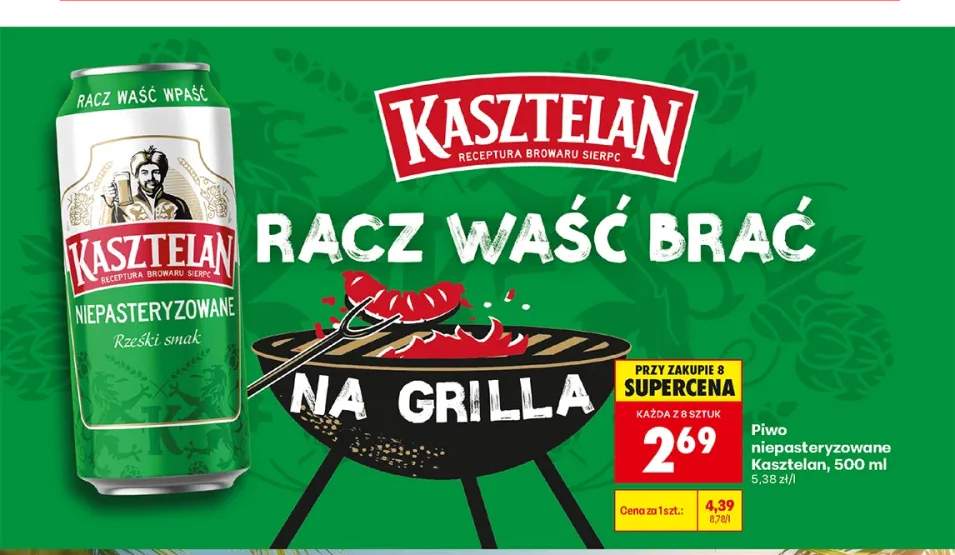 Piwo niepasteryzowane Kasztelan
