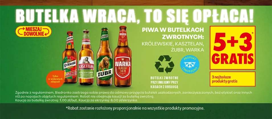 Piwo Królewskie Jasne Pełne +3 warianty