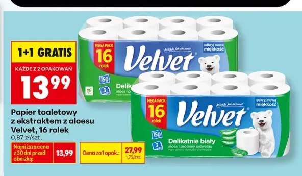 Papier toaletowy Velvet Delikatnie biały
