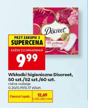 Wkładki higieniczne Discreet 50 szt. +2 warianty