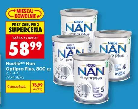 Mleko modyfikowane Nestlé Nan Optipro Plus 2 +3 warianty