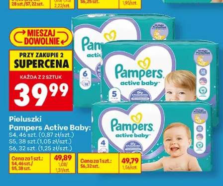 Pieluszki Pampers Active Baby S4 +2 warianty