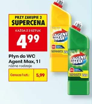 Płyn do WC Agent Max Cytrynowy +1 wariant