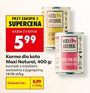 Karma dla kota Maxi Natural kurczak z indykiem +1 wariant
