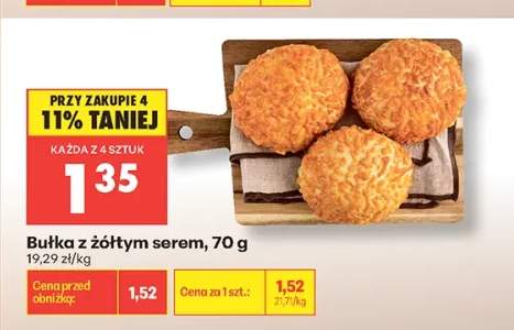 Bułka z żółtym serem