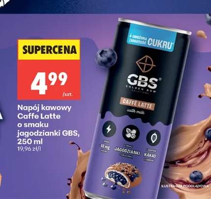 Napój kawowy Caffe Latte o smaku jagodzianki GBS
