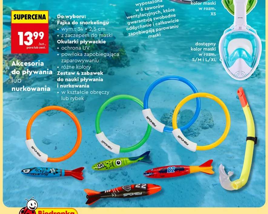 Fajka do snorkelingu Spokey +2 warianty