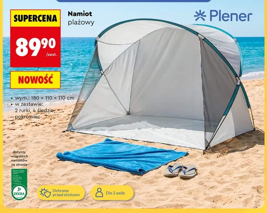 Namiot plażowy Plener 180x110x110 cm