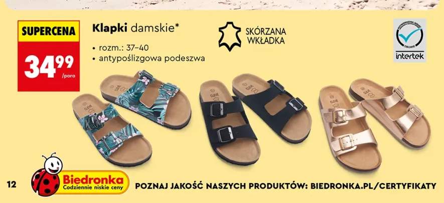 Klapki damskie Clevé